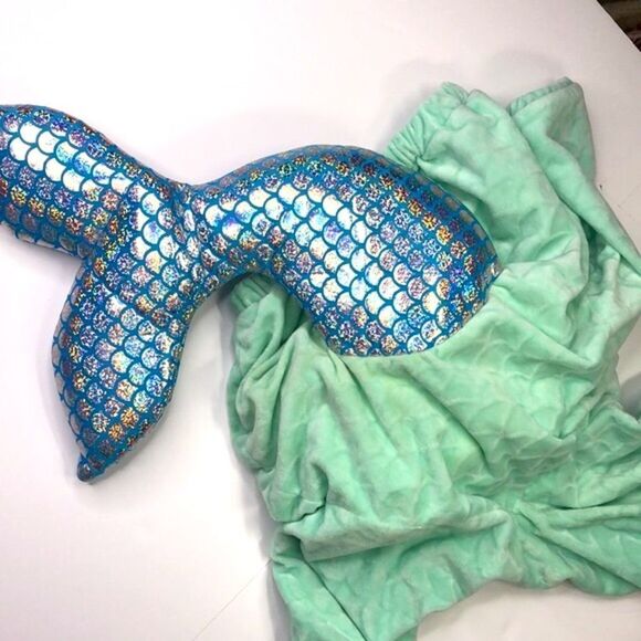 Mermaid Tail Unicorn Costume Hooded Sleeper, Size 12-18 M - Picture 6 of 8